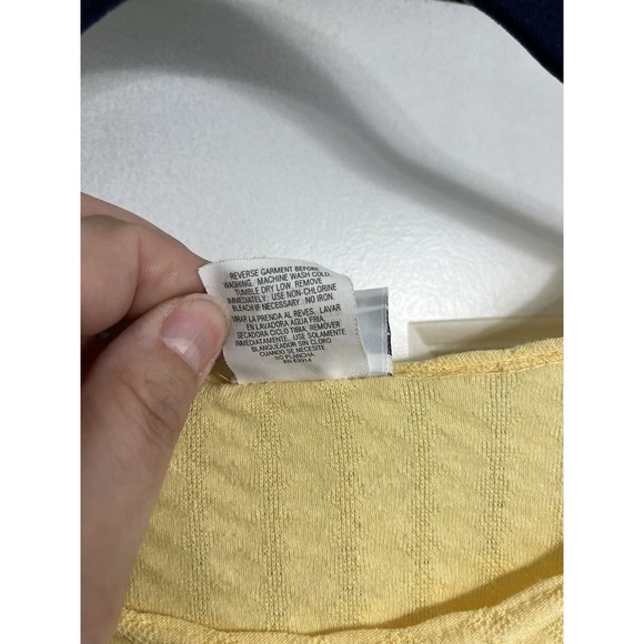 Vintage 90s Basic Editions Bird House Garden Flowers T Shirt Womens Sz 1X Yellow - Picture 4 of 9